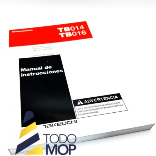 MANUAL DE INSTRUCCIONES TAKEUCHI TB014/TB016